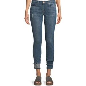 True Religion Jennie Jeans Women 31 Curvy Boho Dark Wash Denim Taper Designer